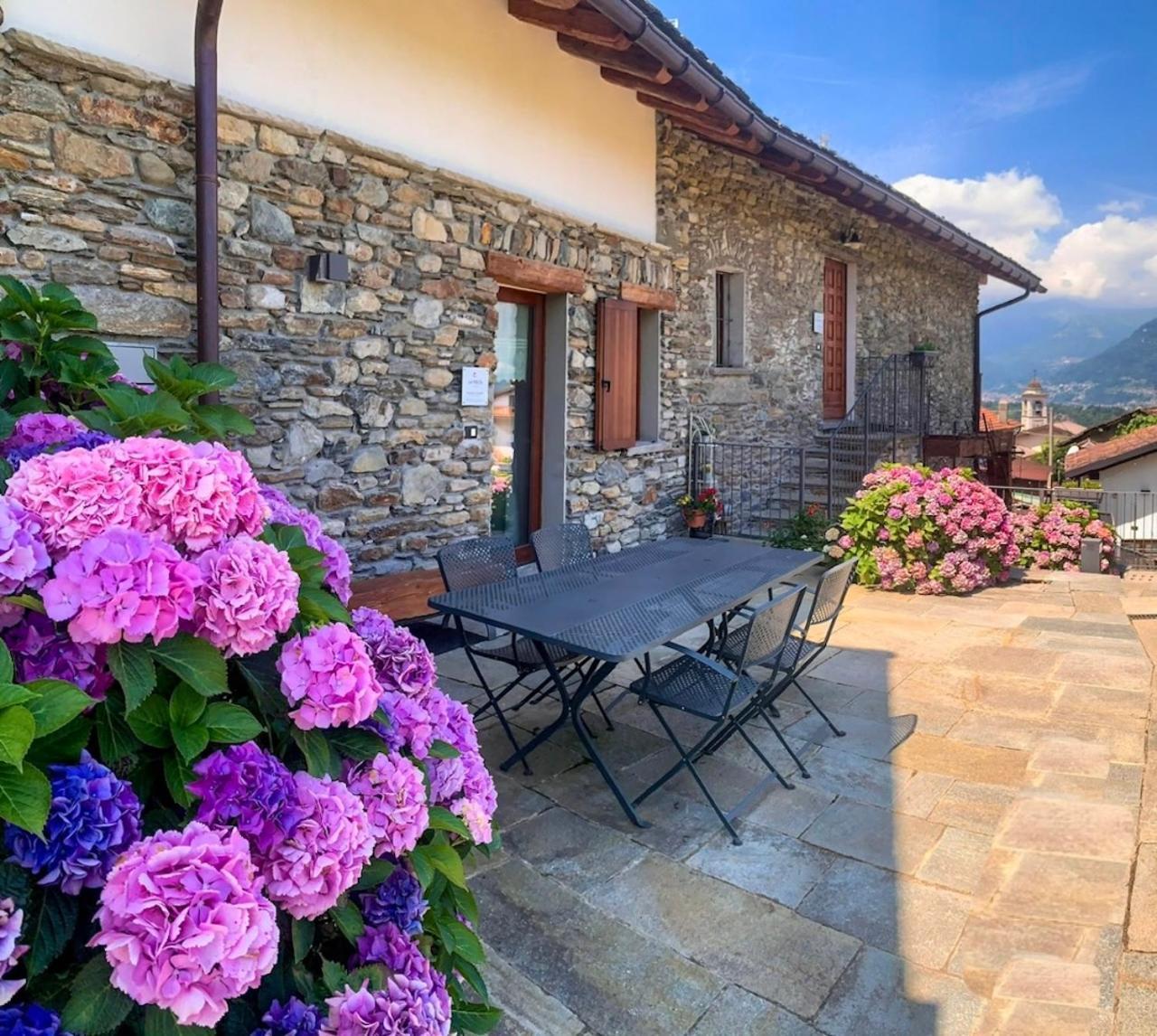 La Volta - Lake Como Heritage Home In Molino Maufet Watermill - Patio On The Garden Colico Dış mekan fotoğraf